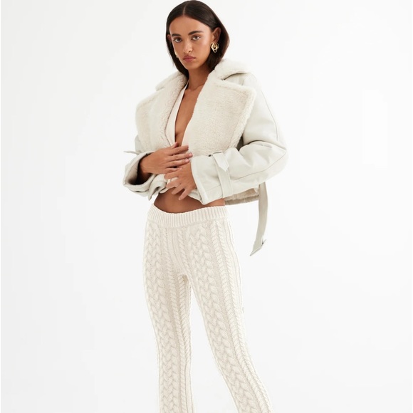 BRAND NEW SHERPA WOOL Lioness Off Duty Cream Jacket- cropped - Picture 3 of 6